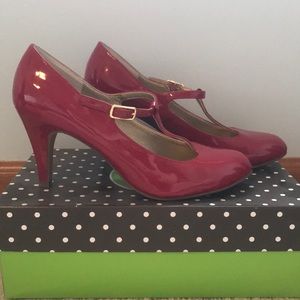 Cherry Red Vintage-Style Heels
